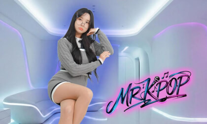 [MR MODEL] Teacher Habin Grey Knit Dress & Heels | Passthrough 8K 3D | (하빈)
