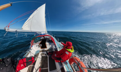 Bretagne, RAZ DE SEIN, sailing vessel into the TROUZ YAR passage