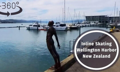 #360 Trip In New Zealand: Wellington Harbor Path On Inline Skates