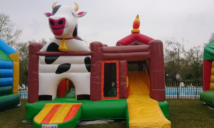 Farm bounce house fun