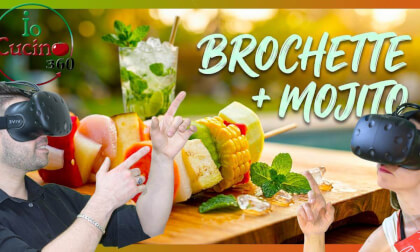 🍡 Receta de BROCHETTE Mixtas+MOJITO Clásico en 360° VR 🍡