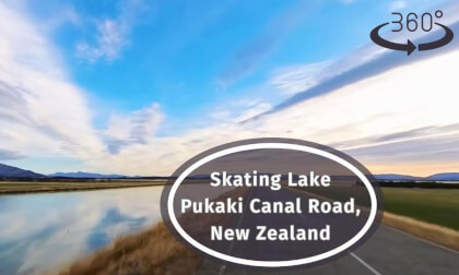 360 Journey in New Zealand: Lake Pukaki Canal Road On Inline Skates