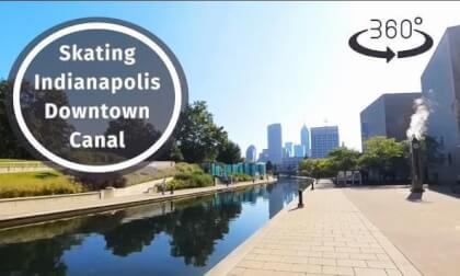 #360° View Of The Downtown Canal in Indianapolis While Inline Skating