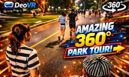 Bangkok Night Park Walk in 360° | Lumphini Park Running Scene