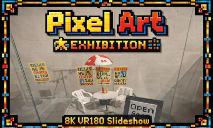 Pixel Art Exhibition at Örebro Castle - VR180 8K Photo tour