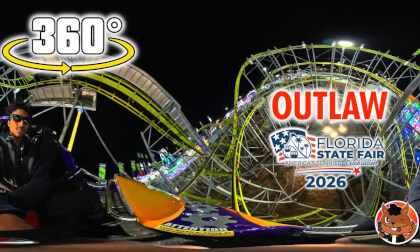 [4K VR 360°] Outlaw - Roller Coaster at Night | On-ride POV | Florida State Fair 2026