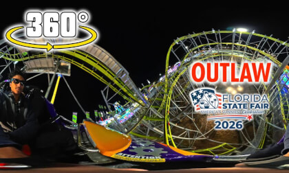 [4K VR 360°] Outlaw - Roller Coaster at Night | On-ride POV | Florida State Fair 2026