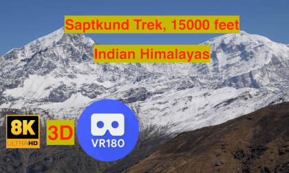 Saptkund Lake Trek in 3D VR180- A High Altitude Indian Himalayan Trek