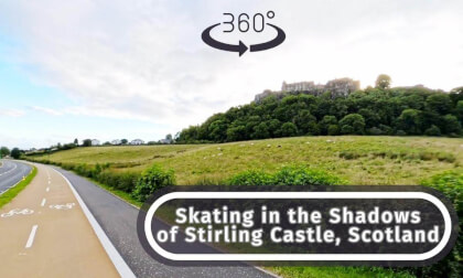 Scotland 360° Views While Inline Skating At The Foot of Stirling Castle