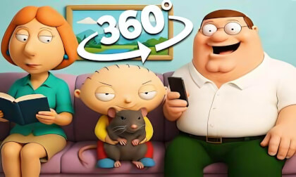 360° GIANT Rat Dance & FAMILY GUY | VR