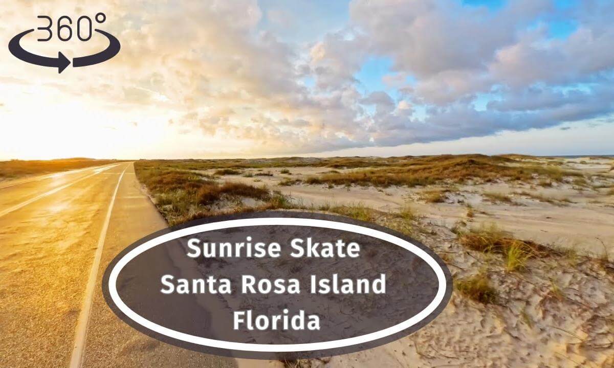 Serene Skating On Santa Rosa Island in Florida - Sunrise #360 Views