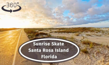 Serene Skating On Santa Rosa Island in Florida - Sunrise #360 Views
