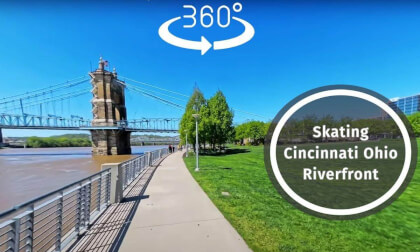 #360 Views of Cincinnati Scenic Riverfront While Rollerblading