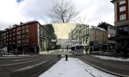 Kiel früher und heute: Dreiecksplatz und Bergstraße (VR180 3D 8K)