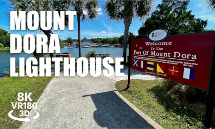 Grantham Pointe Lighthouse Mount Dora VR180 8K 3D | Lake & Port Waterfront Walk VR视频 8K 3D動画 VR旅行
