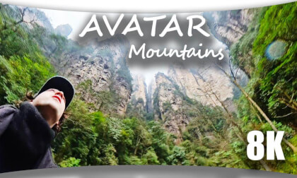 Real Life AVATAR MOUNTAINS in Zhangjiajie China! (Virtual Reality 8K 360)