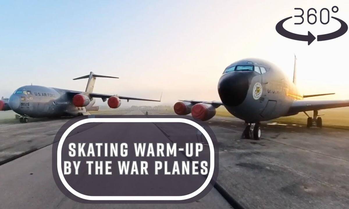 Skating 360 Video: Morning Warm-Up By The Museum War Planes #360°