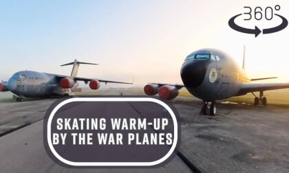 Skating 360 Video: Morning Warm-Up By The Museum War Planes #360°
