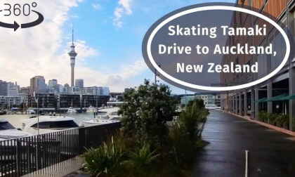 360 Journey in New Zealand: Skating Coastal Trail Into Auckland Center