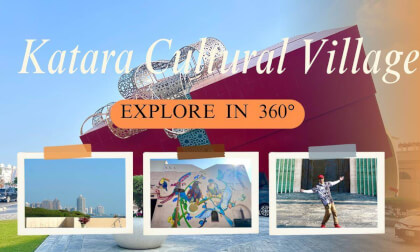 🎭✨ 360° Katara Cultural Village Doha 🇶🇦 | Grand Amphitheatre, Kids Play Area & Stunning Sea Views 🌊🎥 360° Experience
