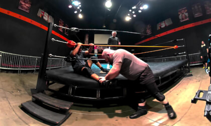 werestling school in ring action