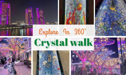 ✨💎 360° Crystal Walk Doha 🇶🇦 | Night Light 360°  Experience Like No Other 🌌🌟 | Doha | QATAR