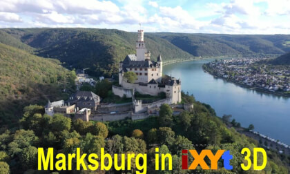 Marksburg, Rhineland-Palatinate, Germany  in 3D SBS LR relax video for VR