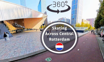 #360 Video Of A Speedy Inline Skating Commute in Rotterdam