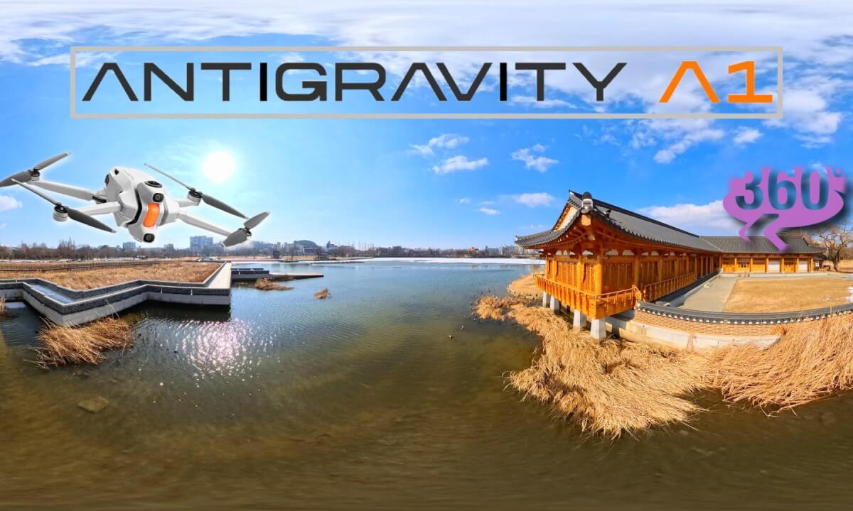 Beautiful frozen lake at Jeonju Deokjin Park Korea ㅣ Antigravity A1 전주덕진공원 겨울풍경