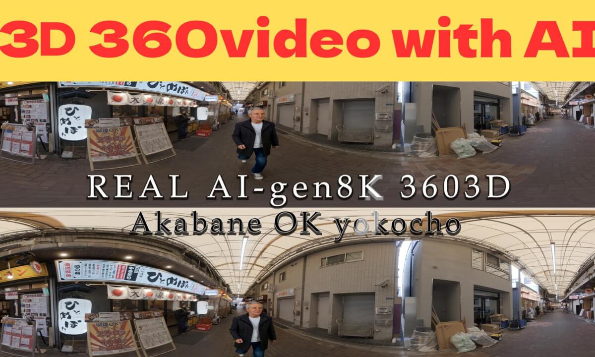 The 53rd AI-generated 360VR is Real 360AI-gen8K3D”AKABANE OKyokocho"