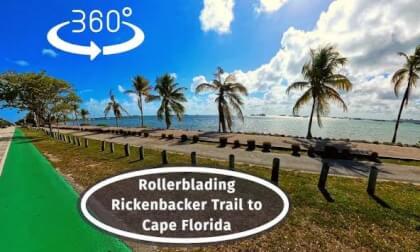 360 VR Skating To Cape Florida via Rickenbacker Trail