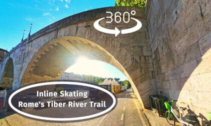 Rome River Tiber Trail #360 VR Inline Skating Tour