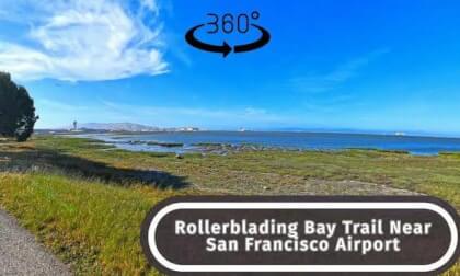 San Francisco 360 VR - Inline Skating Bay Trail Near Airport