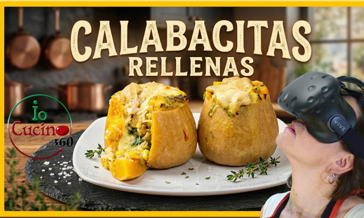Calabazas Rellenas al Horno 🎃 ¡Receta FÁCIL en 360°! (Experiencia VR)