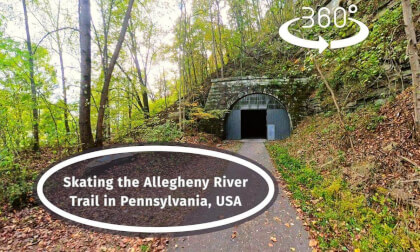Autumn Inline Skating in #360 VR -  The Allegheny River Trail, USA