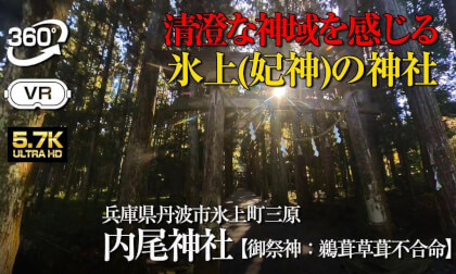 【360°VR】⚠️葛野庄一の宮  清澄な神域【兵庫県 内尾神社】