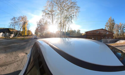 5K 360° Driving Along Russian Forest Highway in Autumn pt.2 | Insta360 One X2