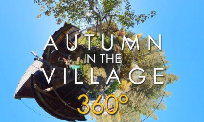 360° Autumn in the Village (Urals, Russia) | Insta360 One X2 Internal Audio