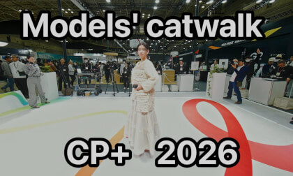 Models performing a runway walk at the CP+ 2026