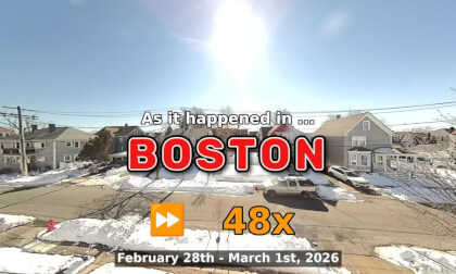 ⏩ Daily Time Lapse of the Boston Weather 180° 4k Street Cam Stream February 28th - March 1st 2026 (48x) [Beta]