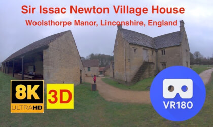 Sir Issac Newton Village home, Woolsthorpe Manor, England in 3D VR180