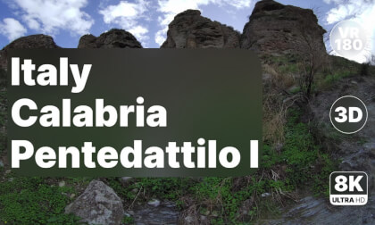 Italy Calabria - Pentedattilo Part I Trail to the Rock 8K 180 3D