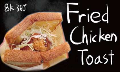 Fried chicken toast: Food walking tour [Jongno] - 8K 360º