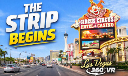 Las Vegas Strip Walk – Beginning at Circus Circus | 360° VR
