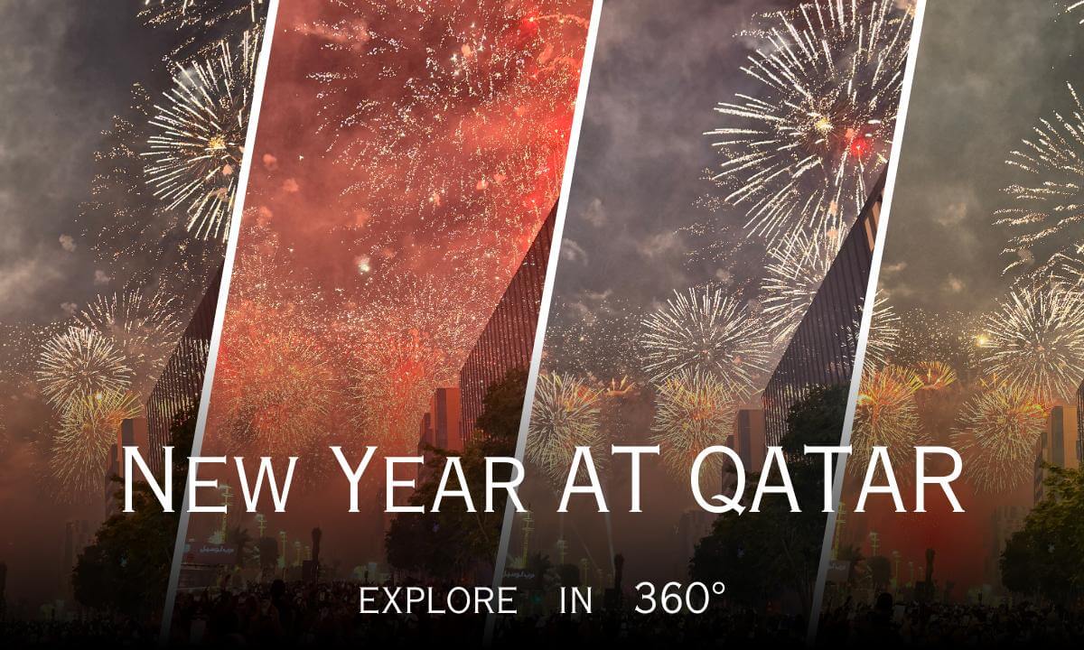 360° New Year’s Eve at Lusail Boulevard 🎆✨ | 360° Fireworks Experience 🇶🇦🌍 | Doha | QATAR