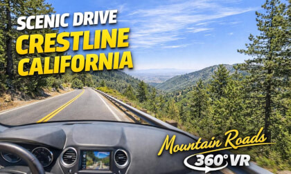 Driving Through the Mountains of Crestline, California
