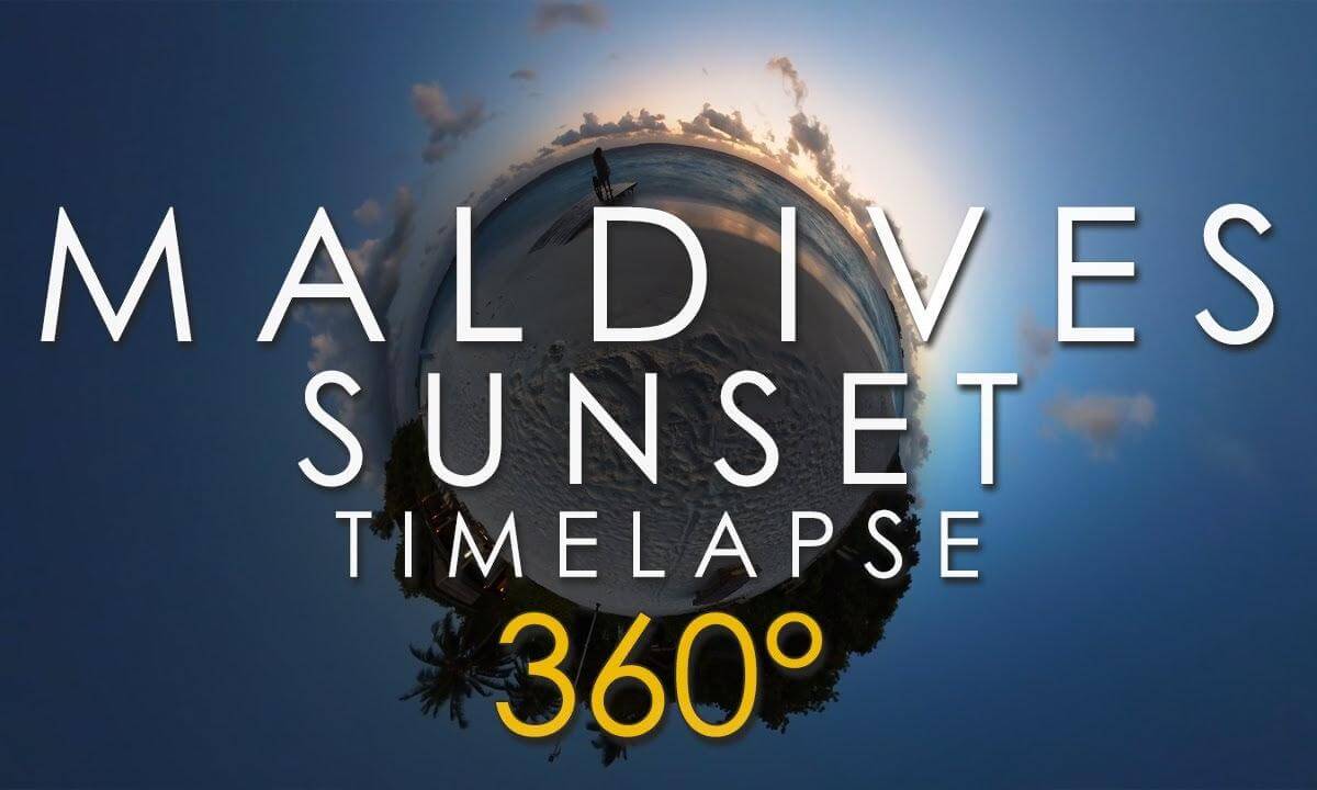 Maldives Sunset Timelapse 360 5K