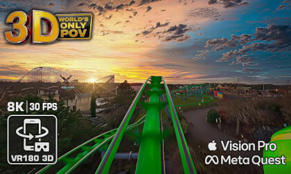 3D 8K Booster Bike: MOTORBIKE RIDE - REALISTIC Roller Coaster onride 🟨 Toverland VR180 POV 3D - spatial video Apple Viision - Meta Quest 3