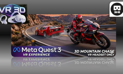 3D CBR1000RR Vs Ferrari F40 in the canyons.