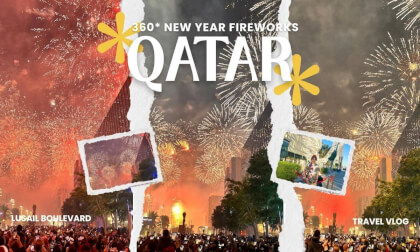 🎆 360° New Year Fireworks at Lusail Boulevard | 360° Experience | Doha | Qatar🔥 🌍💫